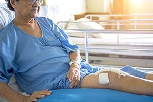 An elderly woman needing complex wound care